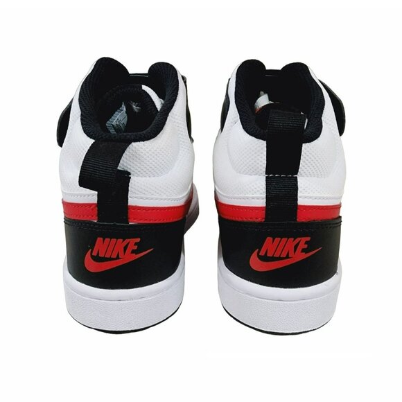 Nike Court Borough Mid 2 Sz 7Y Big Kid Shoes White Red School Sneaker CD7782-110 - Picture 6 of 14